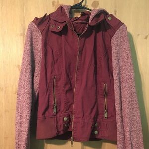 Maroon / wine jacket hoodie